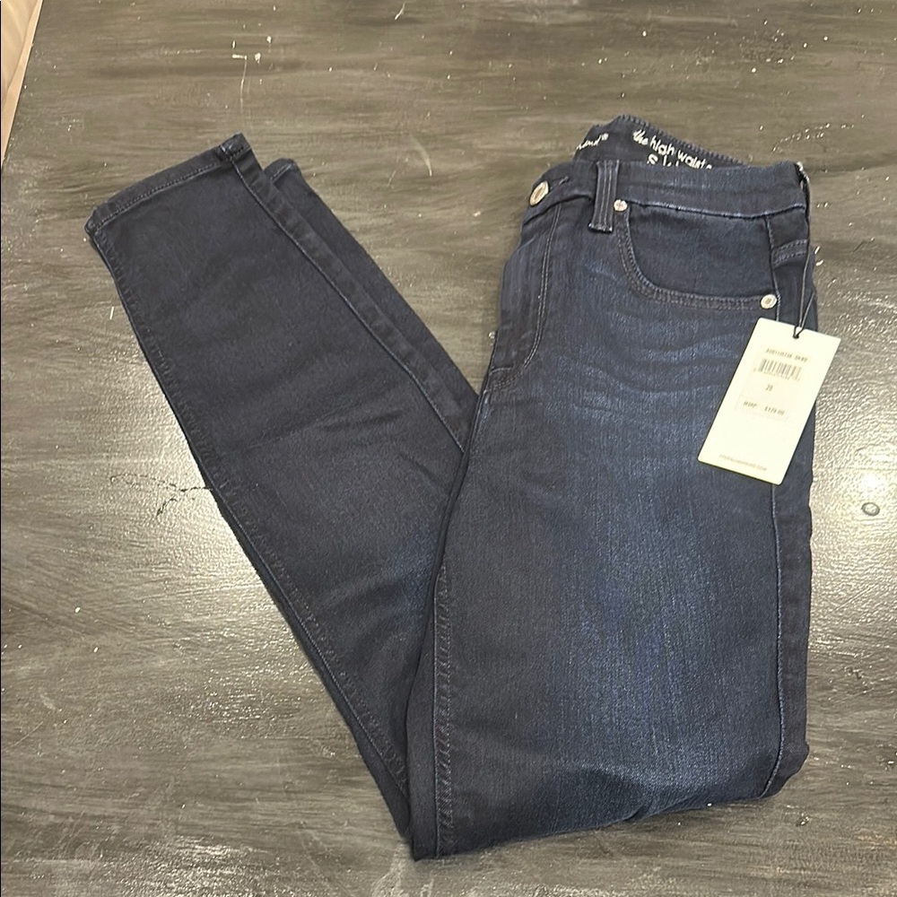 NWT For All Mankind Dark Blue Denim Jeans- size 28